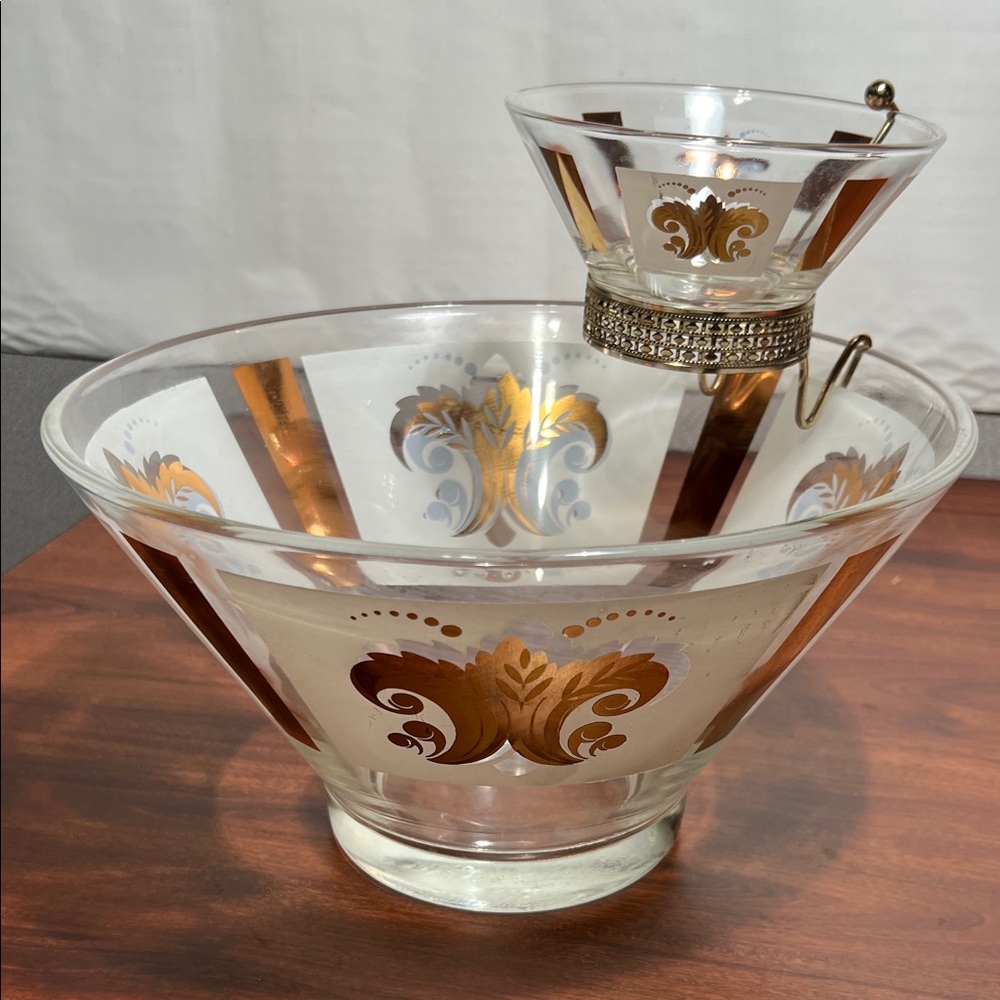 Anchor, hocking, vintage mid-century, chipping dip bowl 70s